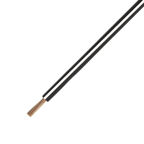 16 Gauge Black w/ White Stripe TXL Wire - 25 Feet