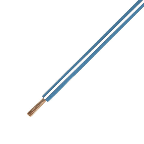 18 Gauge Light Blue w/ White Stripe TXL Wire - 50 Feet