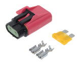 Sealed Fuse Holder and Red Cover Connector Kit 14/16 Gauge Aptiv\Delphi